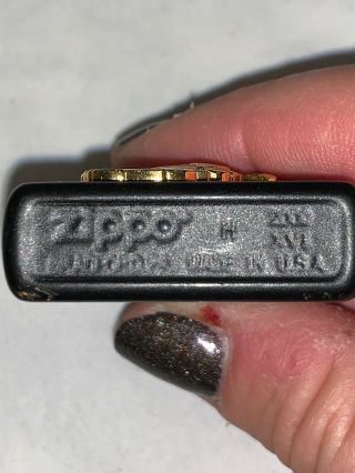 US Marine Corps Zippo Lighter Black Matte With Brass Gold Emblem Semper Fi USMC 3