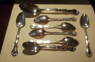 8 Pc.  Gorham Rondo Sterling Silver Flatware 7 Spoons Plus 1 Serving Spoon