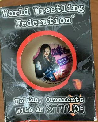 Vintage Wwf “the Undertaker” Holiday/christmas Ornament With An Attitude 1998