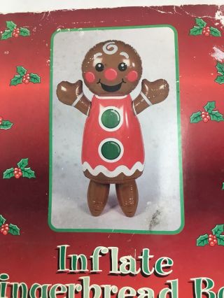 Inflate Gingerbread Boy Vintage Holiday Decor Oriental Trading 3
