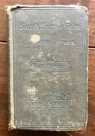 Sacred Songs And Solos By Ira D.  Sankey Mini Antique Hc Morgan & Scott