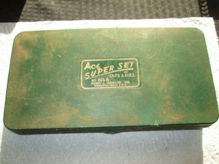 Vintage Ace Hanson 614 Set Tap And Die Set (incomplete)