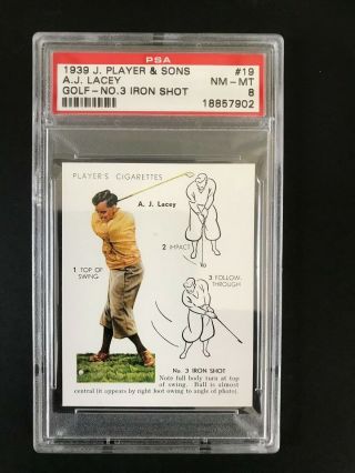 1939 John Player Golf: A J Lacey 19 Psa Grade 8
