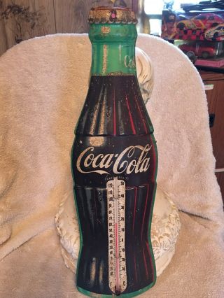 Vintage Coke Thermometer 16.  5 " Tall