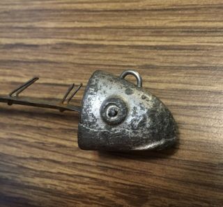 Rare Vintage Heavy Lead Head Hook Metal Bait Harness UNIQUE Odd 3