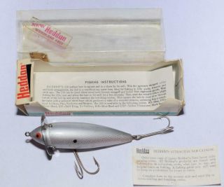Vtg.   Heddon " 210 " Ssd Surface Fishing Lure W Box & Papers -