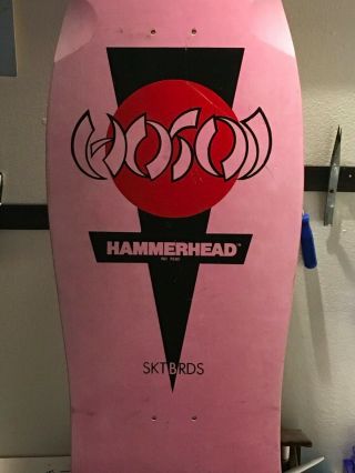 Vintage Hosoi Hammerhead Skateboard Pink Nos Rare 1985