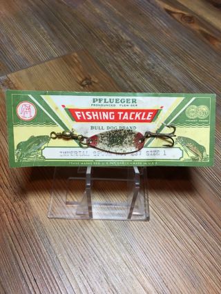 Vintage Fishing Lure Pflueger Frog Back Imperial Spoon Luminos Tough Old Bait