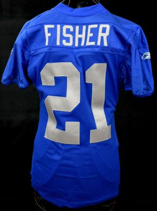 2005 Travis Fisher 21 Detroit Lions Game Worn Throwback Football Jersey Loa