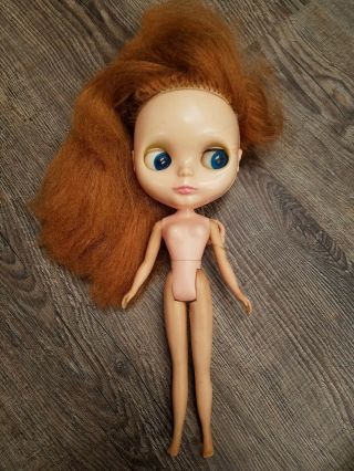 Rare Vintage 1972 Kenner Blythe Doll Red Hair Redhead Eyes Work