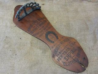 Rare Vintage American Iron & Wood Clothes Wringer Antique Old Laundry Pin 7731
