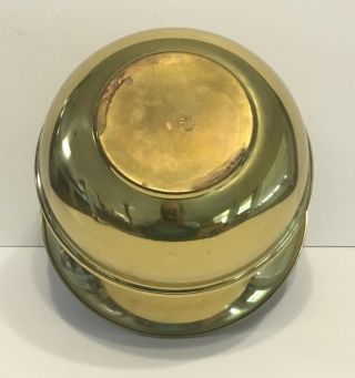 Vintage Brass Spittoon Made in England 8 Inch Lip 3