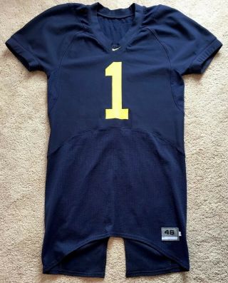 University Of Michigan Wolverines Game Issued/used Jersey Sz 46