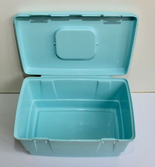 Vintage / Retro Nally Sewing Machine Case Basket - Blue - Plastic - 1970s - GC 2