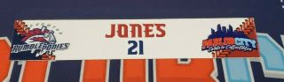 Zach Jones 2019 Binghamton Rumble Ponies Game Locker Nameplate