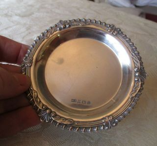 Vintage Solid Sterling Silver Pin Tray / Dish Birmingham 1978 (39 Gms)