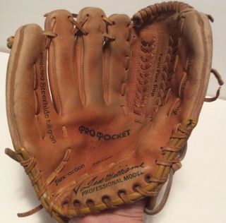 Vintage Ted Williams 16185 Sears Roebuck Lht 12” Leather Baseball Glove
