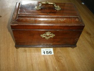 Antique Wooden Tea Caddy Box