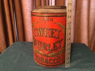 Large Dark Sweet Burley Tobacco General Store Bin Tobacco Tin