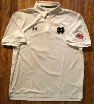 Notre Dame Football Team Issued Under Armour Fiesta Bowl Polo 2xl
