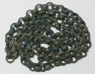 Ancient Viking Bronze Chain Around The Neck For Wearing Amulets.