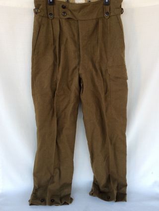 Vtg Eaglehawk Clothing Victoria 1952 Wool Military Pants/trousers Sz 14