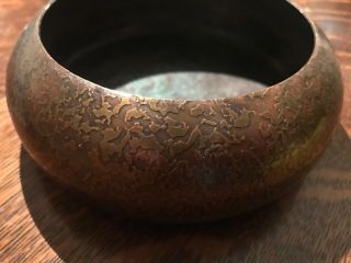 Roycroft Arts & Crafts Mission Hammered Copper Bowl