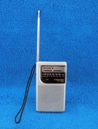 Vintage Sony Icf - S10mk2 Pocket Am/fm Portable Radio Silver -