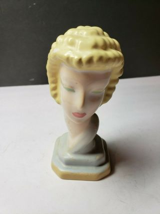 Vintage Art Deco Lady Head Bust Figurine