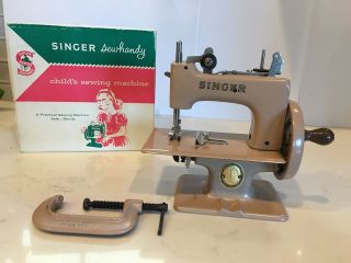 1955 Singer Sewhandy Model 20 Childs Sewing Machine Antique Vintage.
