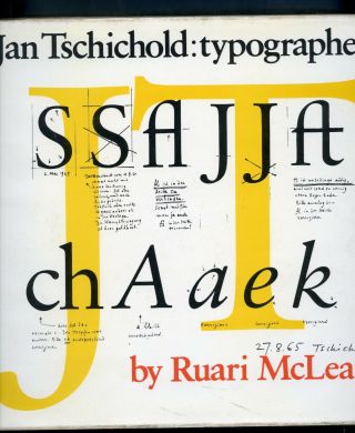 Jan Tschichold: Typographer,  Ruari McLean,  First Edition,  1975,  Book Arts 2