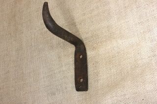 Coat Tack Harness Single Rams Horn Hook Barn Hanger Vintage Old 1800’s Iron