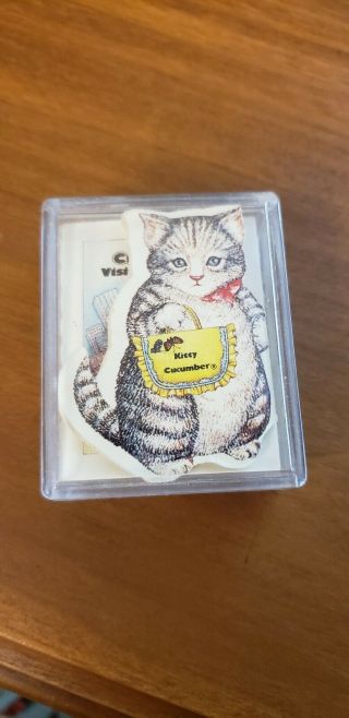 Rare Vintage Kitty Cucumber Set Of 5 Mini Books In Case