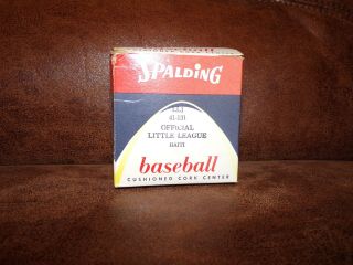 Vintage Spalding Official Little League Baseball & Box - Ll1 41 - 131.