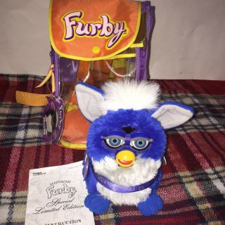 Vintage Limited Edition Millennium Furby With Backpack Carry Case