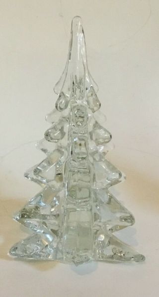 Vintage Clear Glass Christmas Tree Holiday 6 " - Taiwan