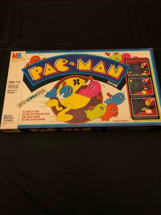 Vintage 1980 Milton Bradley Pac - Man Board Game - Red Ghosts (missing 1 Dice)