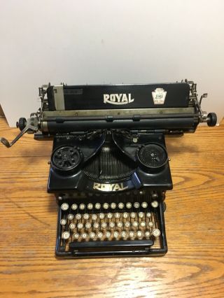 Antique Royal Standard Typewriter Model 10 Double Glass