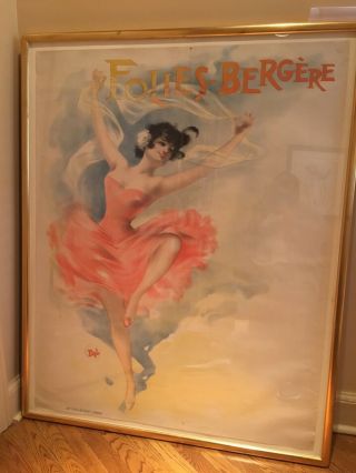Folies Bergere Vintage Theater Poster By Jean De Paleologue (of Frame)