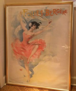 Folies Bergere Vintage Theater Poster by Jean de Paleologue (Of Frame) 3