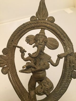 Antique Bronze Ganesha Hindu God Statue Figure Ornament