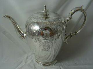 , Victorian Silver Coffee Pot,  1844,  766gm