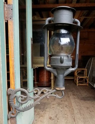 Rare Antique Dietz No.  3 Bracket Street Lantern Sconce