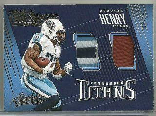Derrick Henry 2018 Absolute Dual Prime Relic Tools Of The Trade Ssp/49 - Titans