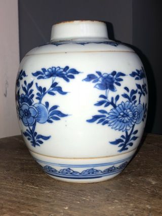 A FINE CHINESE ANTIQUE PORCELAIN VASE BLUE AND WHITE GINGER JAR SHAPE 2