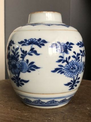 A FINE CHINESE ANTIQUE PORCELAIN VASE BLUE AND WHITE GINGER JAR SHAPE 3