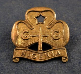 Vintage Girl Guide Promise Badge Nigeria Collins London