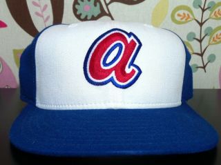 Atlanta Braves Game Baseball Hat Cap Throwback Old School Logo Era