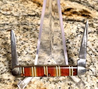 Vintage Pocket Knife Cattaraugus Cutlery Co.  Little Valley Neat “unusual”handles