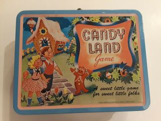 Vintage Candy Land Game Tin Metal Lunchbox 1997 Hasbro No Rust No Funk